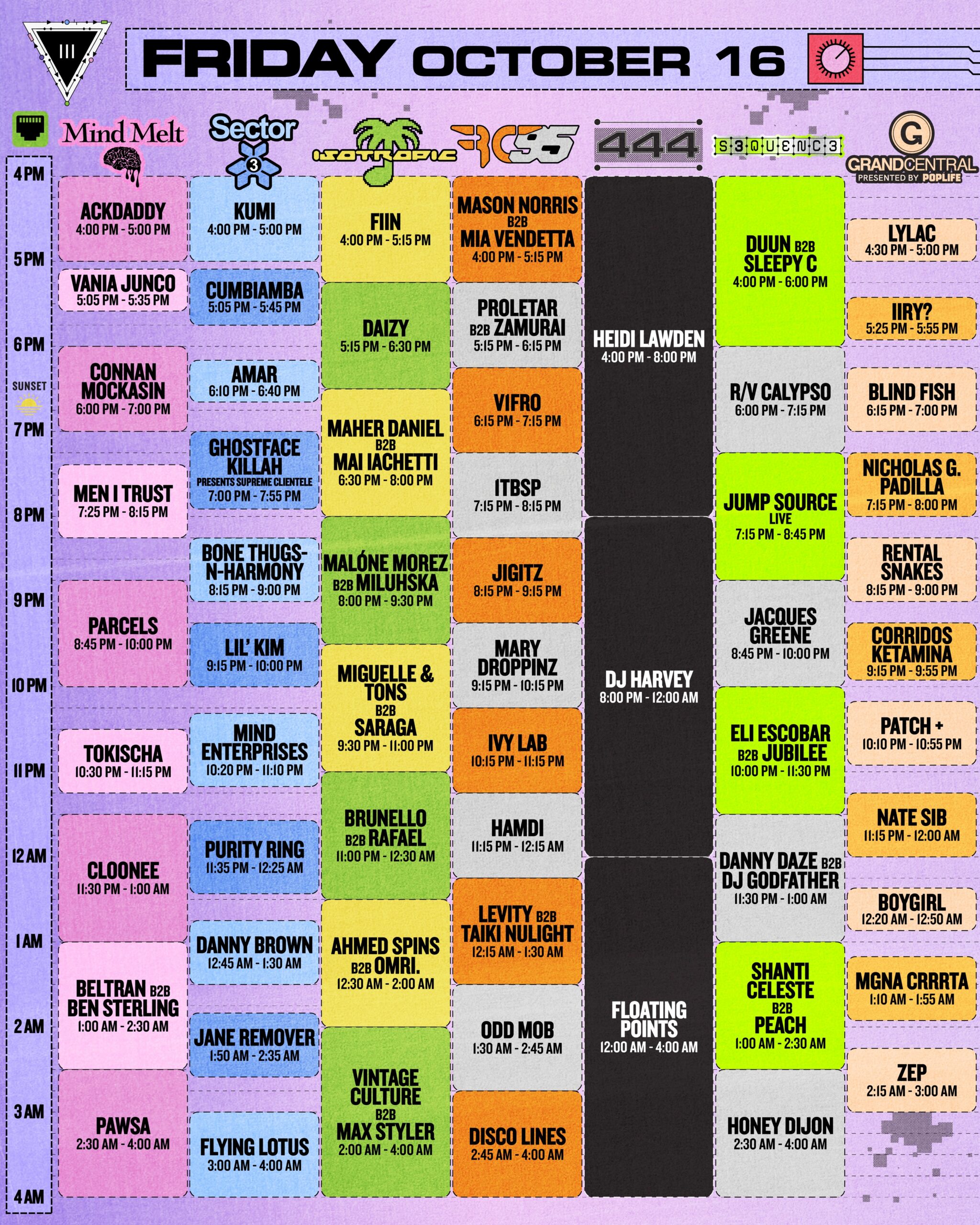 III Points 2026 Friday set times, main stages